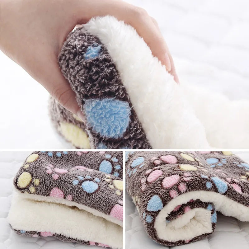 New Puppy, Small Dog, or Cat Sleeping Mat - Thickened Fleece Blanket Pad