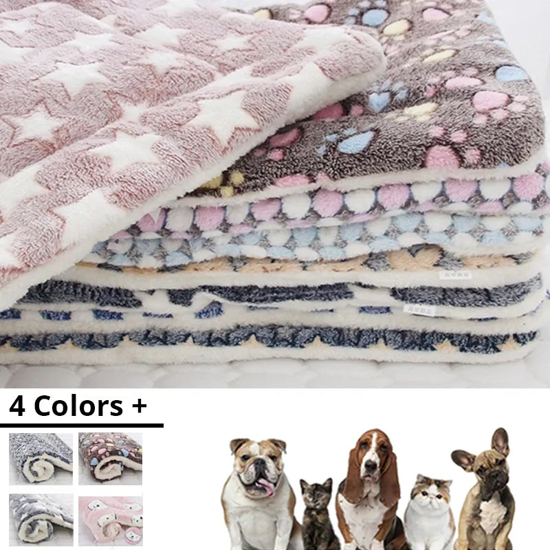 New Puppy, Small Dog, or Cat Sleeping Mat - Thickened Fleece Blanket Pad