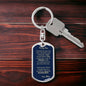 Dog Tag Key Chain_To Son From Mom_ Don't do stupid shit