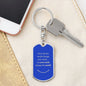 Dog Tag Key Chain_Smile change world_blue