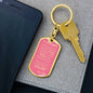 Dog Tag Key Chain_To Daughter From Dad_Don't do stupid shit