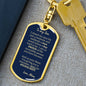 Dog Tag Key Chain_To Son From Mom_ Don't do stupid shit