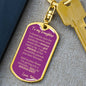 Dog Tag Key Chain_To Daughter From Mom_ Don't do stupid shit
