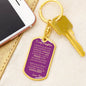 Dog Tag Key Chain_To Daughter From Mom_ Don't do stupid shit