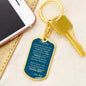Dog Tag Key Chain_To Son From Dad_ Don't do stupid shit