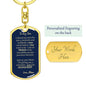 Dog Tag Key Chain_To Son From Mom_ Don't do stupid shit