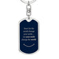 Dog Tag Key Chain_Smile change world_b&g