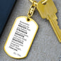 Dog Tag Key Chain_To Daughter_white