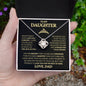 To Daughter from Dad - Beautiful Gift for Daughter From Dad "Never Forget That I Love You" Love Knot Necklace