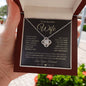 To Wife: Beautiful & Sentimental Gift - "I Can't Live Without You" Loveknot necklace