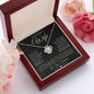 To Wife: Beautiful & Sentimental Gift - "I Can't Live Without You" Loveknot necklace