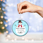 Bring some Holiday Fun with a Pun Ornament: Snowman saying, "Merry Christmas from your favorite Flake".