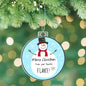 Bring some Holiday Fun with a Pun Ornament: Snowman saying, "Merry Christmas from your favorite Flake".