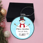 Bring some Holiday Fun with a Pun Ornament: Snowman saying, "Merry Christmas from your favorite Flake".