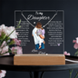 To Daughter from Dad- Beautiful Necklace & Keepsake Acrylic Plaque Bundle Gift Set: "Dance in the Rain"_Dad holding