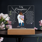 To Daughter from Dad- Beautiful Necklace & Keepsake Acrylic Plaque Bundle Gift Set: "Dance in the Rain"_Dad holding