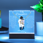 To Daughter from Dad- Beautiful Necklace & Keepsake Acrylic Plaque Bundle Gift Set: "Dance in the Rain"_Dad holding