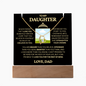 To Daughter from Dad: CUSTOM PIC on Keepsake Acrylic & Necklace Bundle Gift Set "Never Forget That I Love You"_add pic
