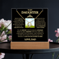 To Daughter from Dad: CUSTOM PIC on Keepsake Acrylic & Necklace Bundle Gift Set "Never Forget That I Love You"_add pic