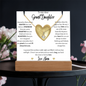 To Granddaughter from Nana: Special Alluring Beauty Necklace & Keepsake Acrylic Bundle Gift Set_ "I'll always love you"
