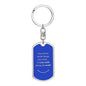 Dog Tag Key Chain_Smile change world_blue
