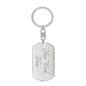 Dog Tag Key Chain_Smile change world_blue