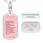 Dog Tag Key Chain_To Daughter