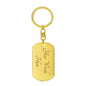 Dog Tag Key Chain_Smile change world_blue
