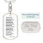 Dog Tag Key Chain_To Daughter_white
