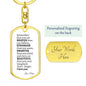 Dog Tag Key Chain_To Daughter_white