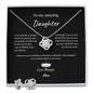 To Daughter from Mom_Love Knot Necklace & Earring Set