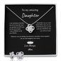 To Daughter from Mom_Love Knot Necklace & Earring Set
