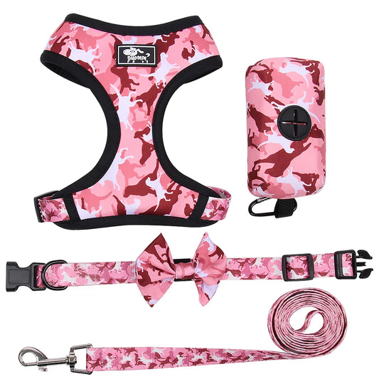 Nouveau harnais ou ensemble pour chiot ou petit chien ou accessoires aux couleurs camouflage