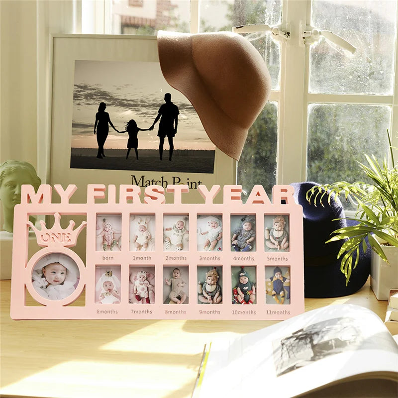 Baby (or Puppy) First Year Photo Frame Collage