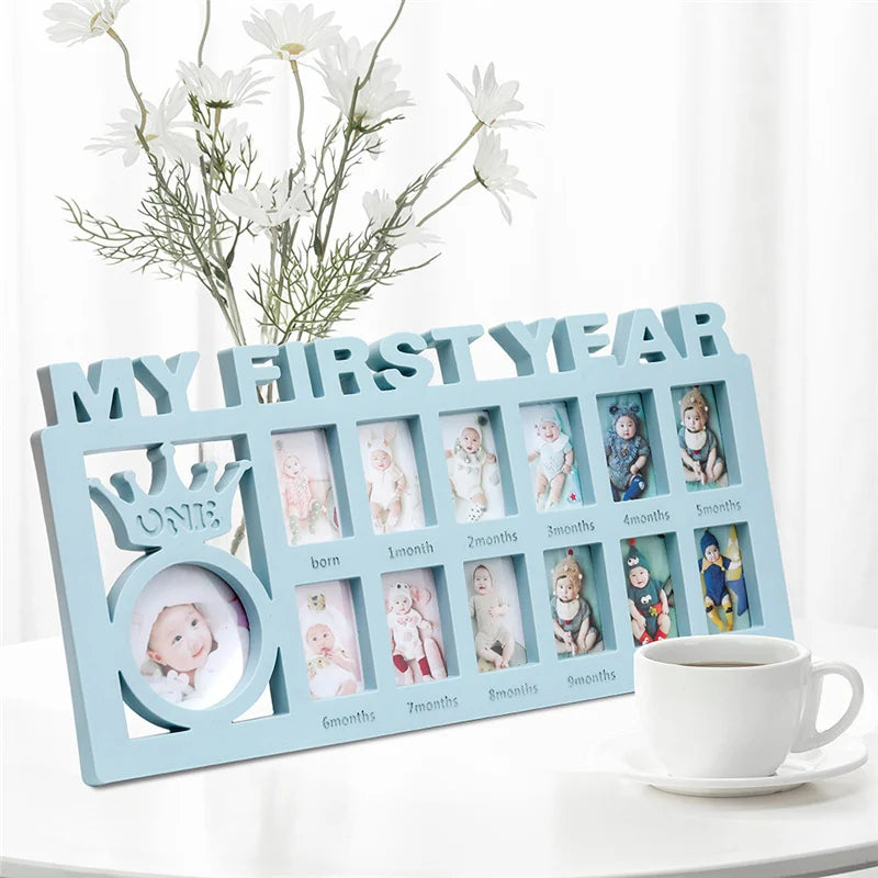 Baby (or Puppy) First Year Photo Frame Collage