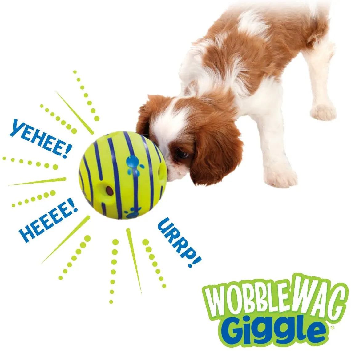 Juguete interactivo para perros Wobble Wag Giggle Glow Ball - Como se ve en TV