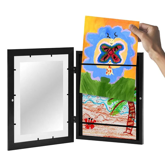 Children Art Frames Magnetic Front Open Changeable Kids Display