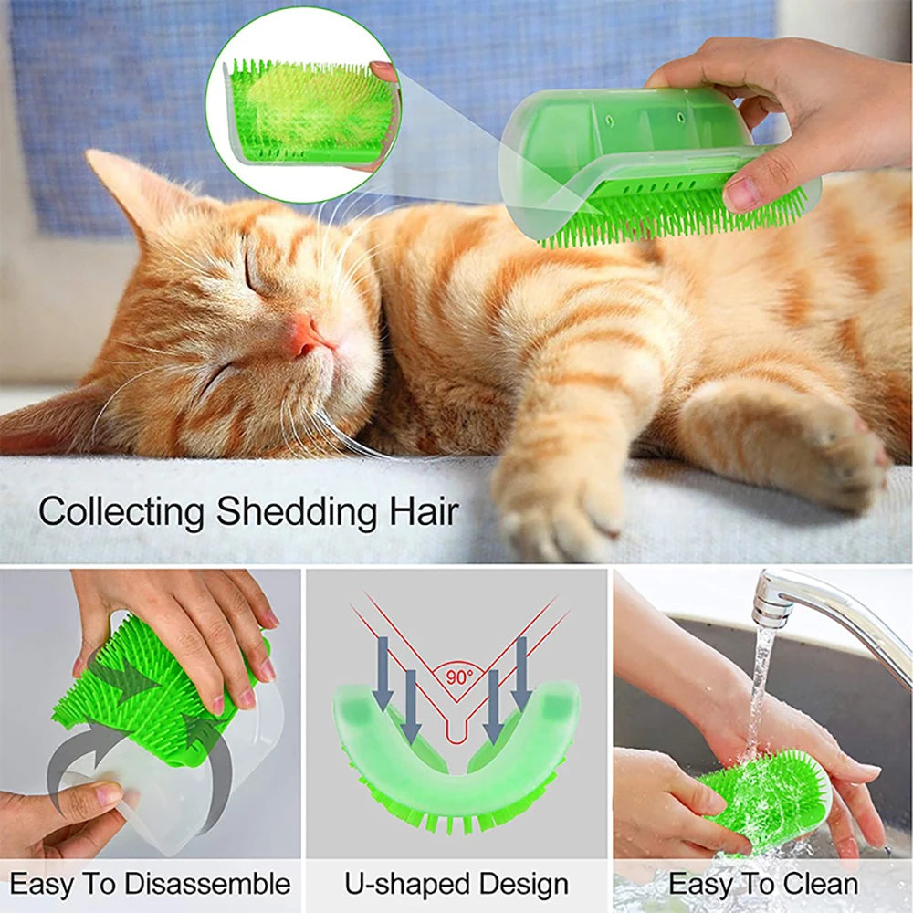 Cat Scratcher Massager for Cats Scratching Pets Brush Remove Hair Comb Grooming Kitten Care Accessories