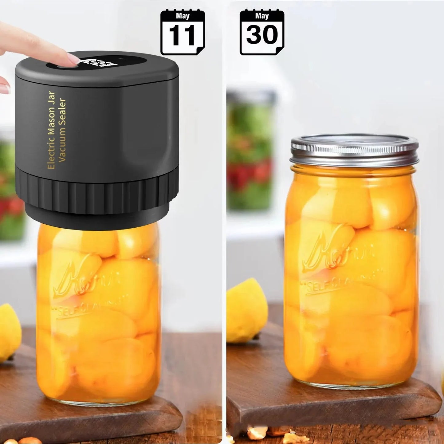 Electric Cordless Mason Jar Vacuum Sealer