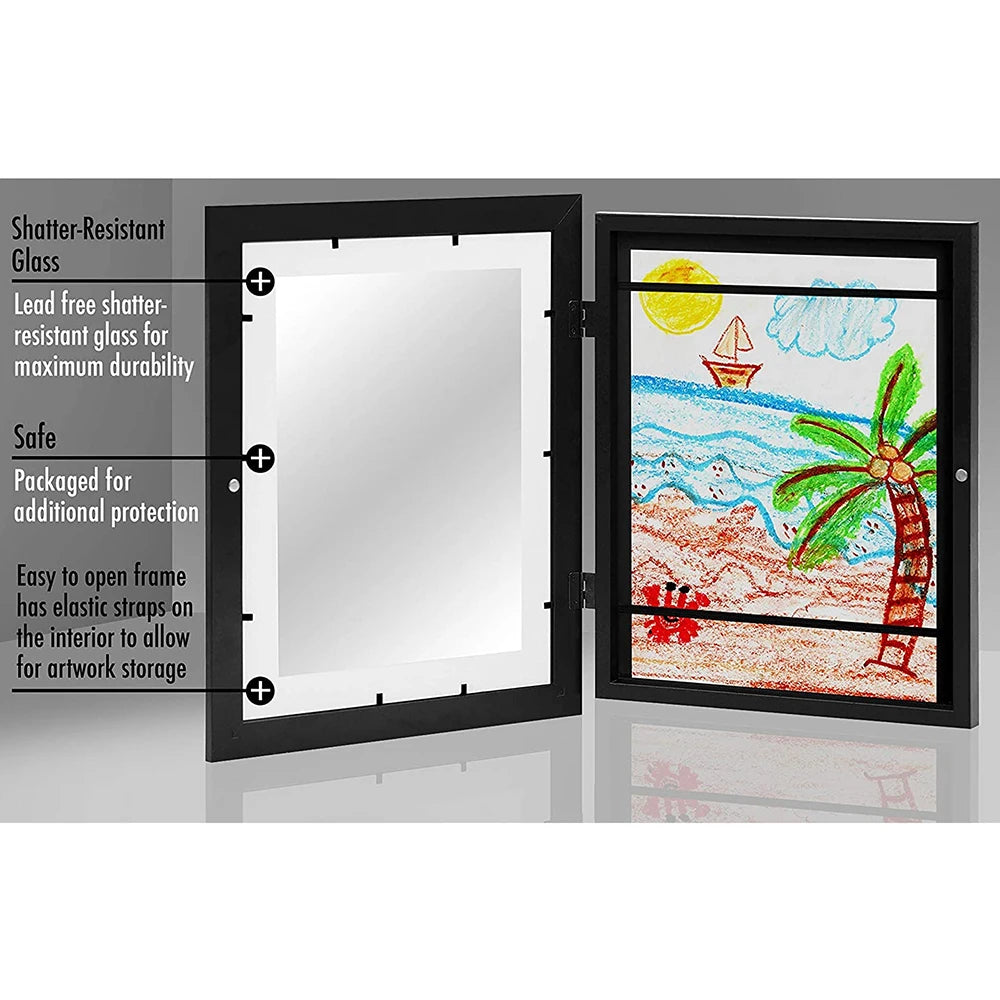 Children Art Frames Magnetic Front Open Changeable Kids Display