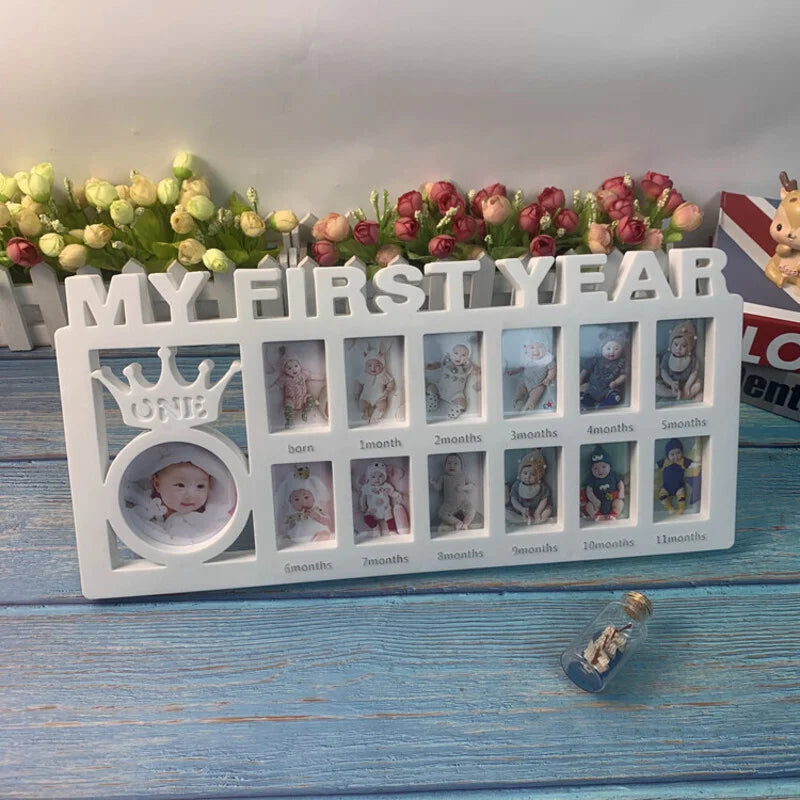 Baby (or Puppy) First Year Photo Frame Collage