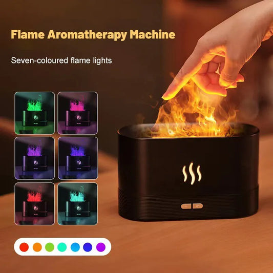 Machine d'aromathérapie LED de simulation de flamme