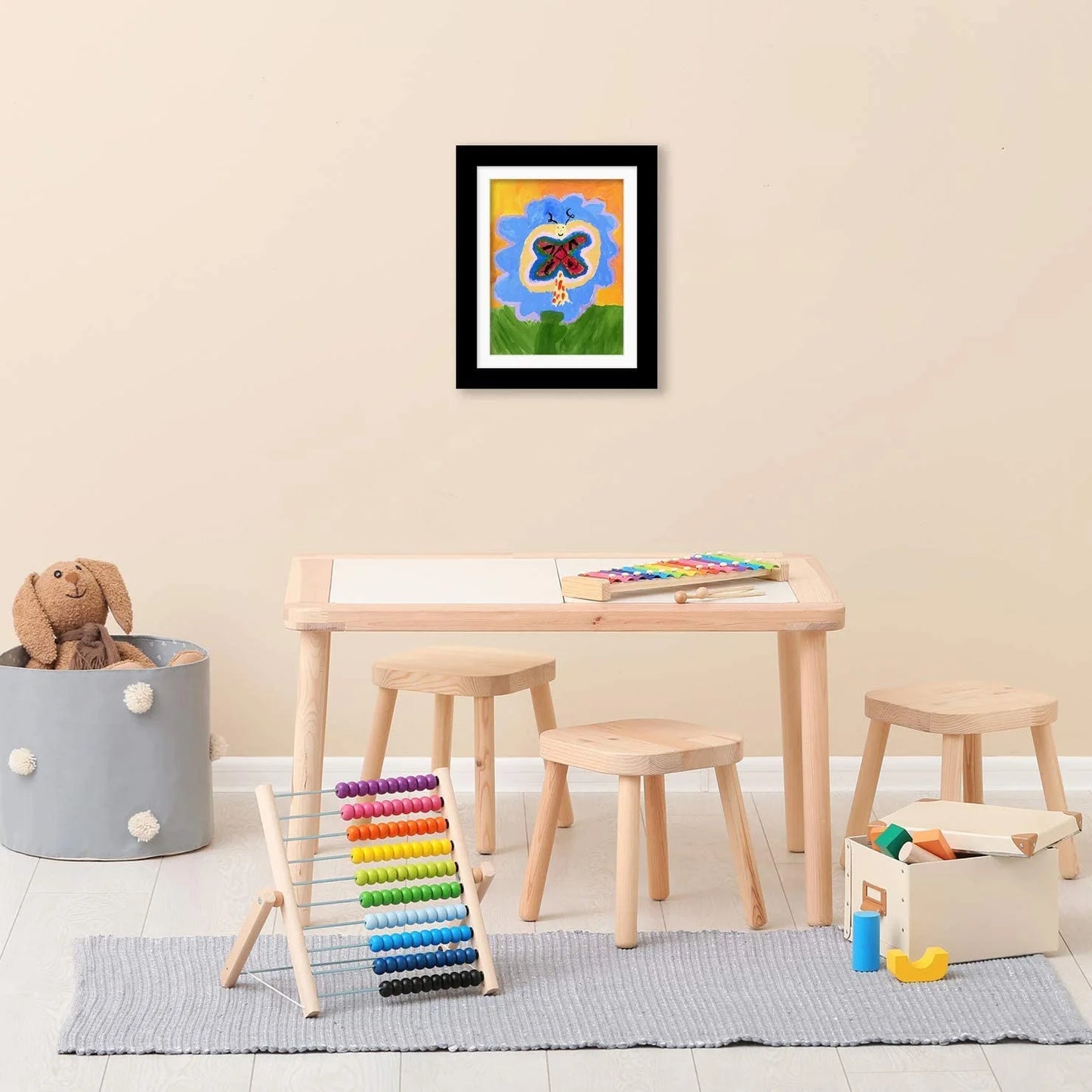 Children Art Frames Magnetic Front Open Changeable Kids Display