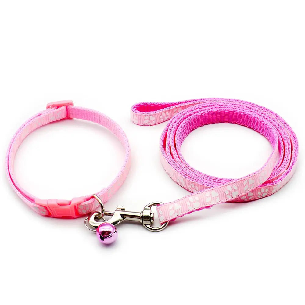 2pc Dog Leash and Collar Set for New Puppy or Small Dog