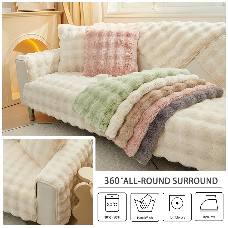 Dog Lovers- Super soft, Plush Non-slip Sofa Cover to Protect your couch and snuggle with your furbabies