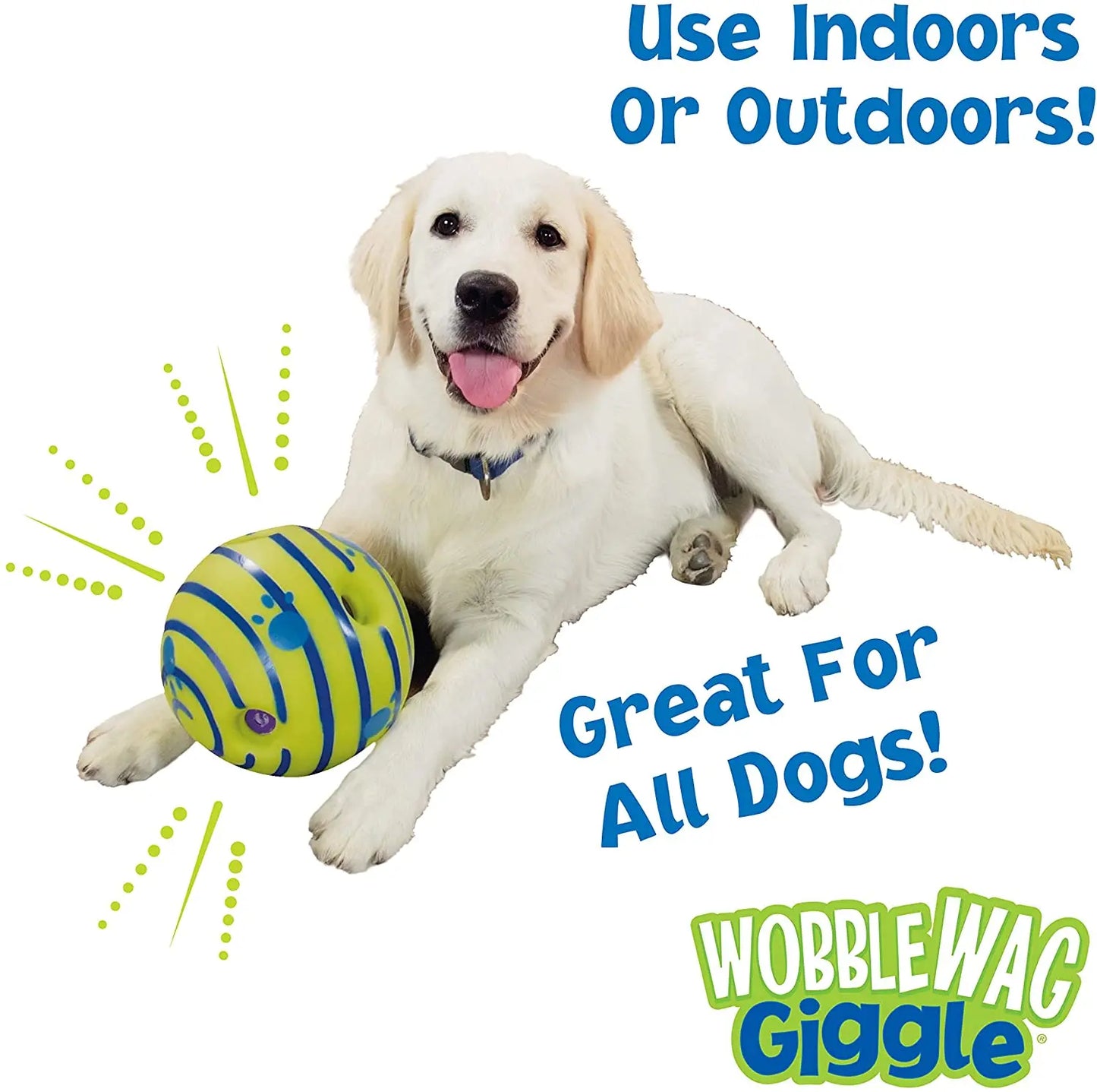 Juguete interactivo para perros Wobble Wag Giggle Glow Ball - Como se ve en TV