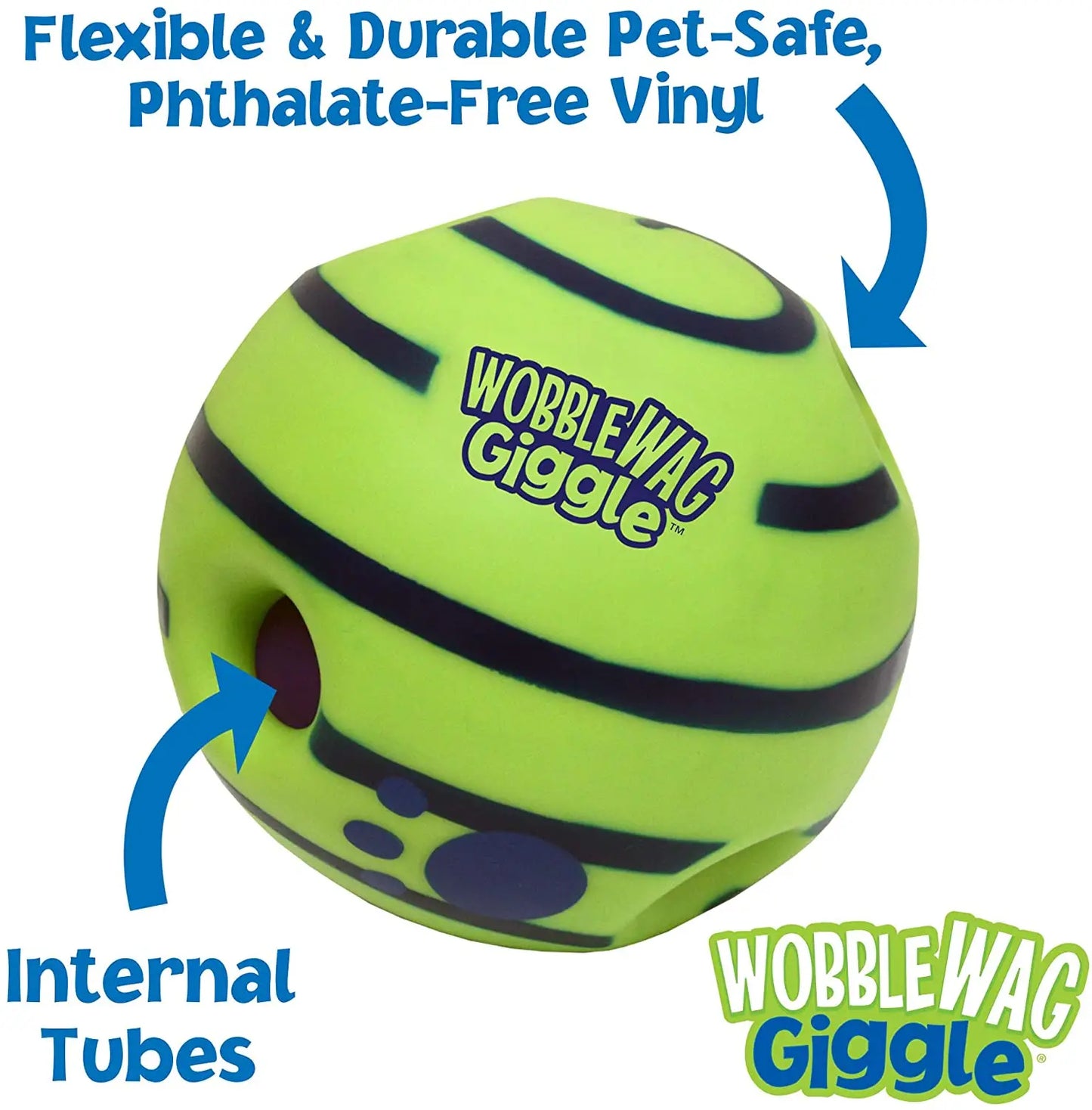 Wobble Wag Giggle Glow Ball Jouet interactif pour chien – Vu à la télé