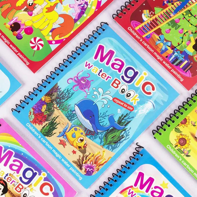 Livre de dessin à l'eau magique réutilisable, jouets d'éducation précoce pour enfants