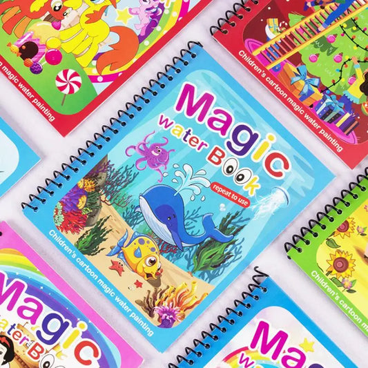 Reusable Coloring Magic Water Drawing Book Early Education Toys for Kids