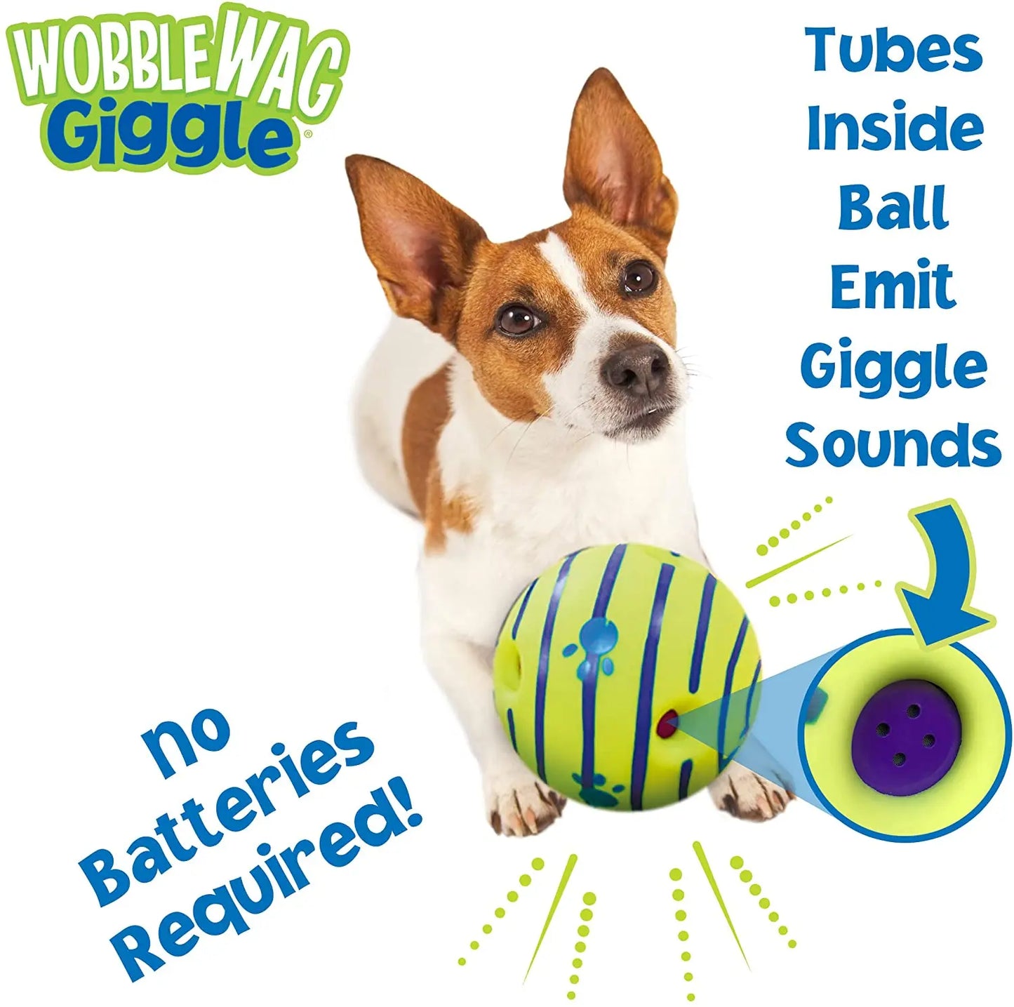 Wobble Wag Giggle Glow Ball Jouet interactif pour chien – Vu à la télé